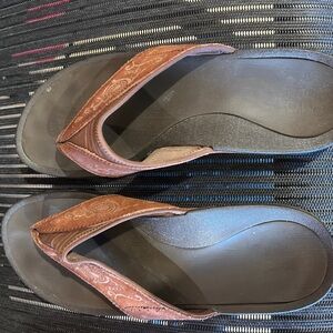 Abeo Balboa Brown Flip-Flops from The Walking Store - size 9N